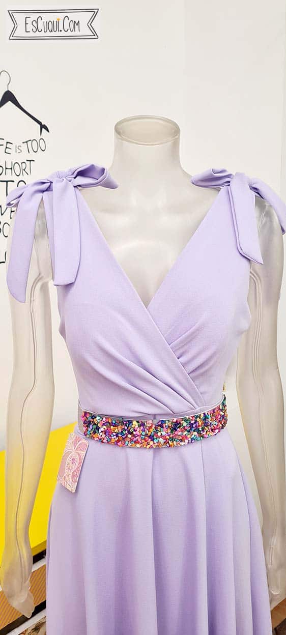 vestido fiesta tallas grandes lila
