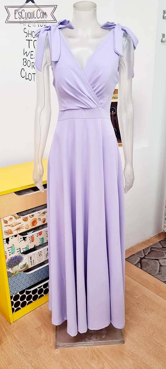 vestido fiesta tallas grandes lila