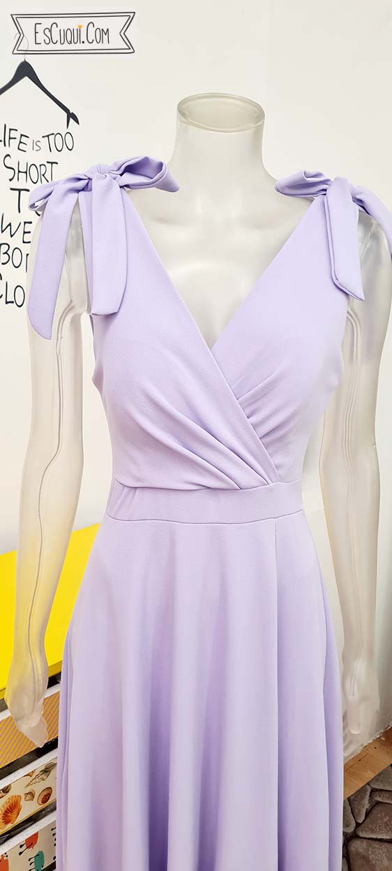 vestido fiesta tallas grandes lila