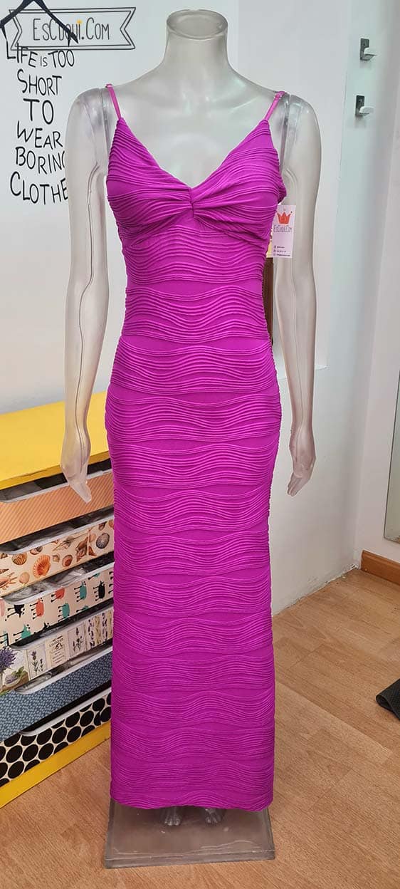 vestido fiesta corte sirena buganvilla brocado