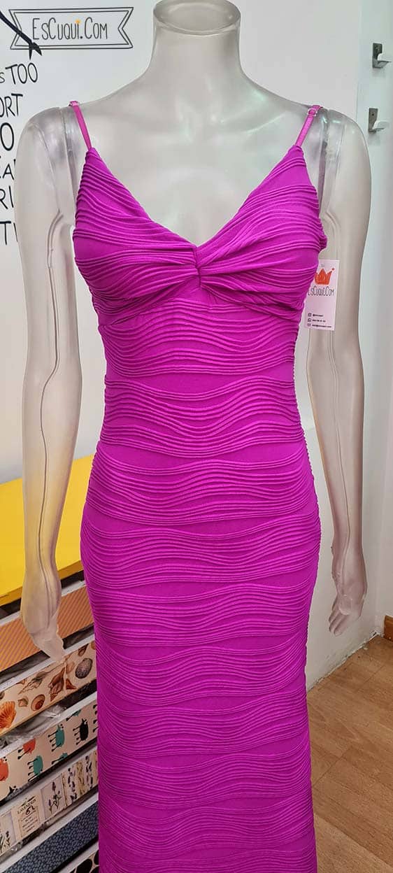 vestido fiesta corte sirena buganvilla brocado