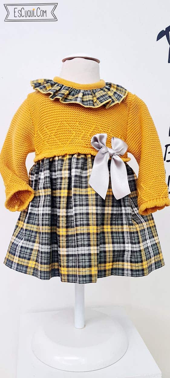vestido cuadros bebe 6 meses