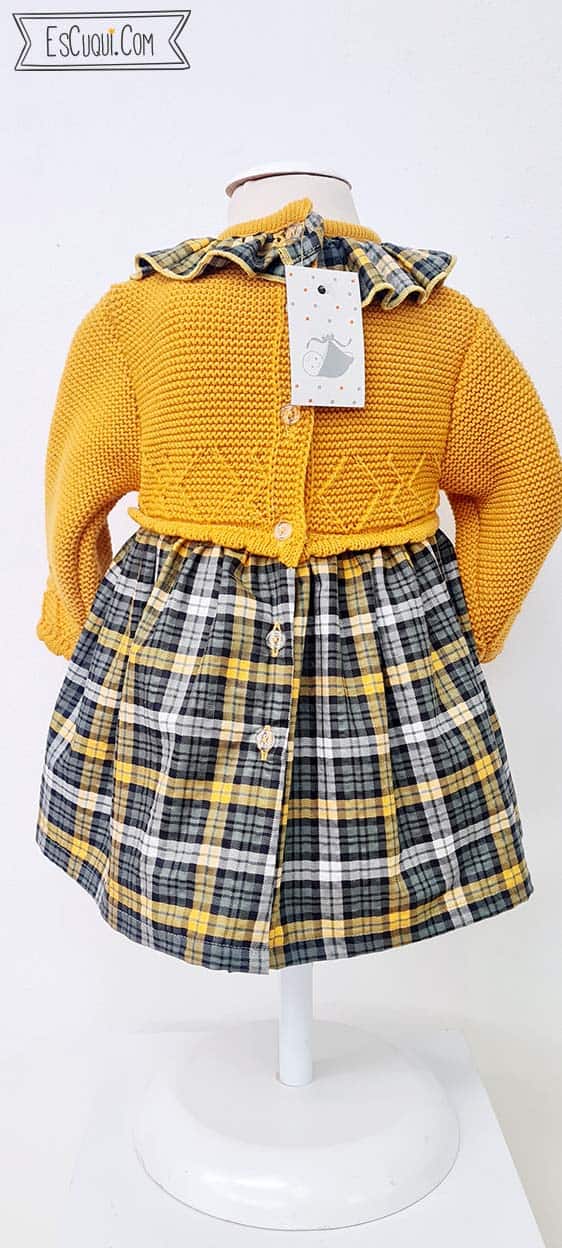 vestido cuadros bebe 6 meses