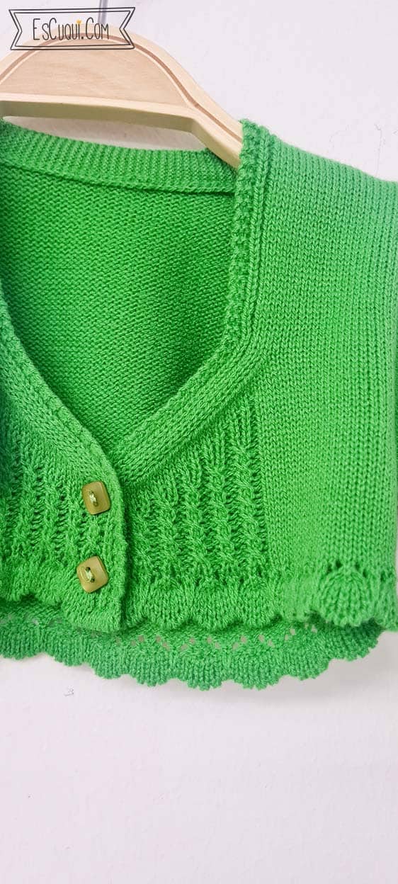 chaquetita verde bebe