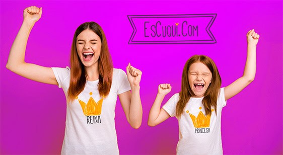 camiseta reina-princesa madre hija igual
