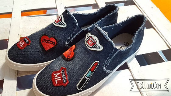 zapatillas vaqueras parches