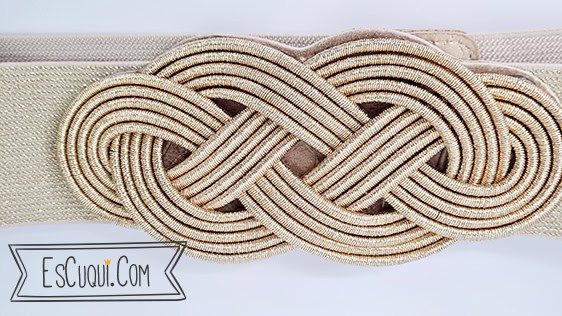 cinturon fiesta dorado mujer