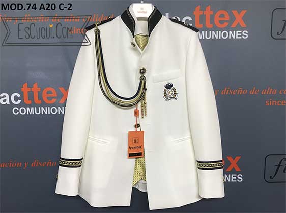 almirante niño cuello mao blanco