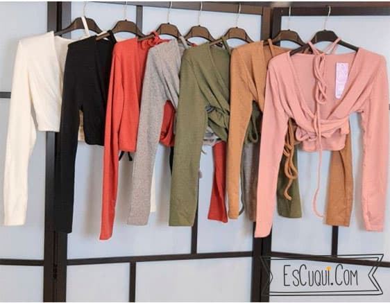 top cruzado manga larga