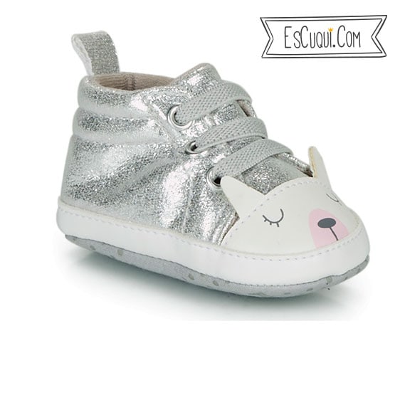 botas plateadas oso chicco bebe