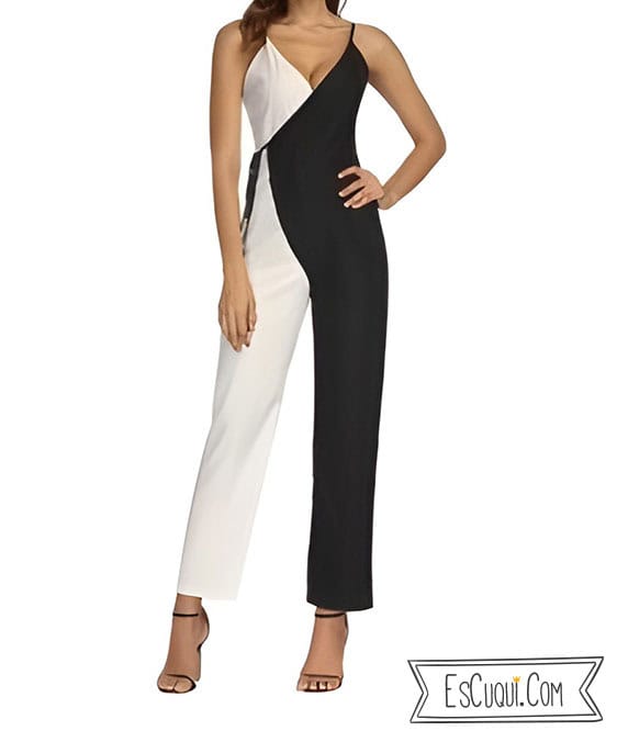 mono blanco negro mujer bicolor