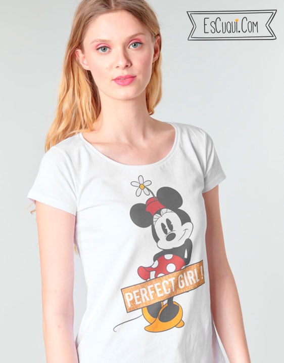 camiseta blanco minnie mouse perfect gir chica