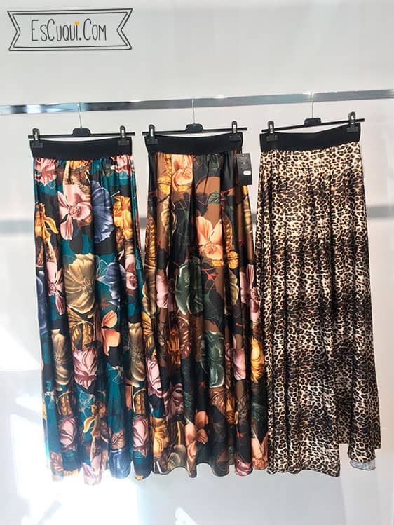 falda larga vestir flores