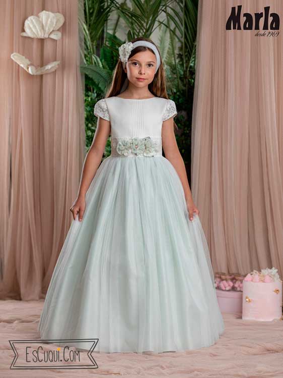vestido celeste comunion marla R124