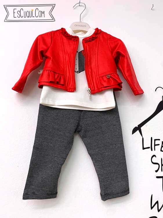 conjunto leggins bebe cazadora