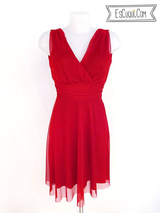 vestido corto invitada boda rojo