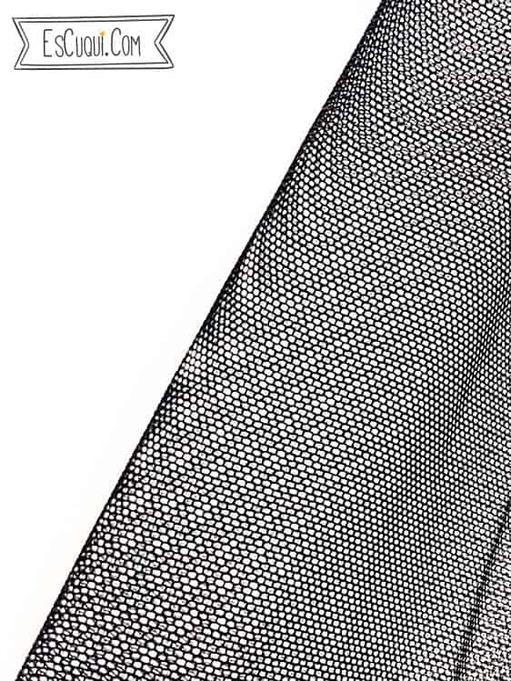 vestido negro transparencias