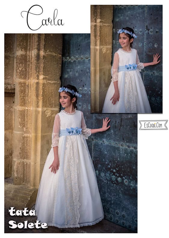 vestido comunion corte romantico tata solete carla