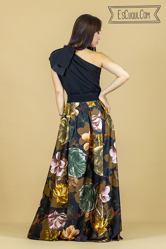 falda larga vestir flores