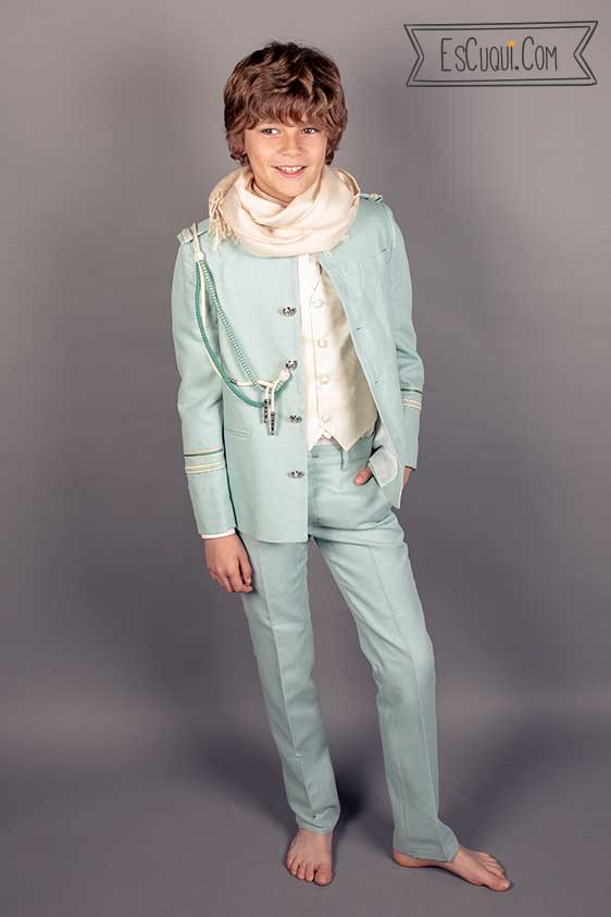 comunion almirante cuello mao verde niño