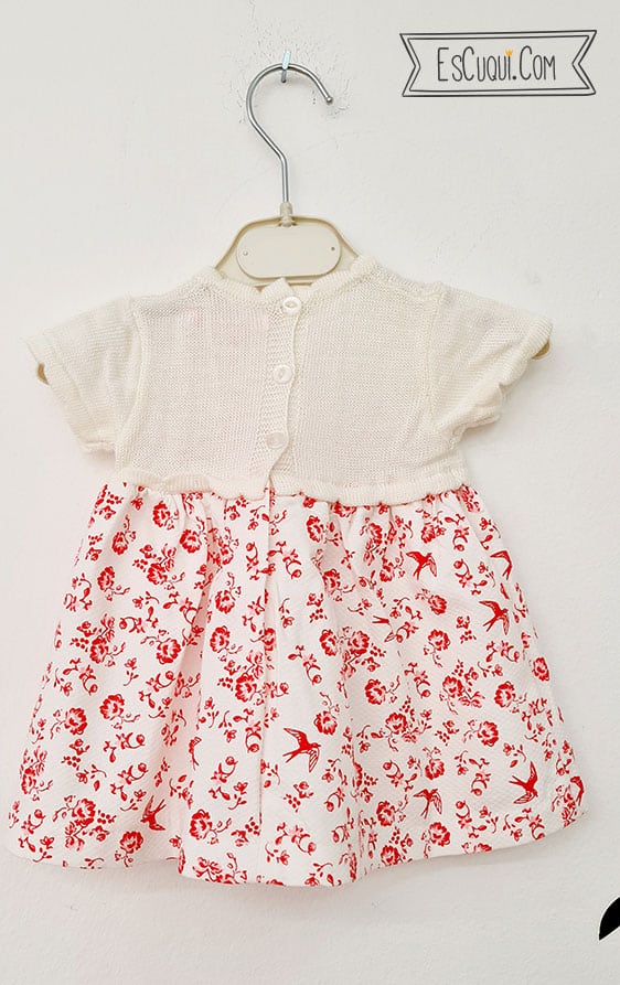 vestido niña bebe flores punto