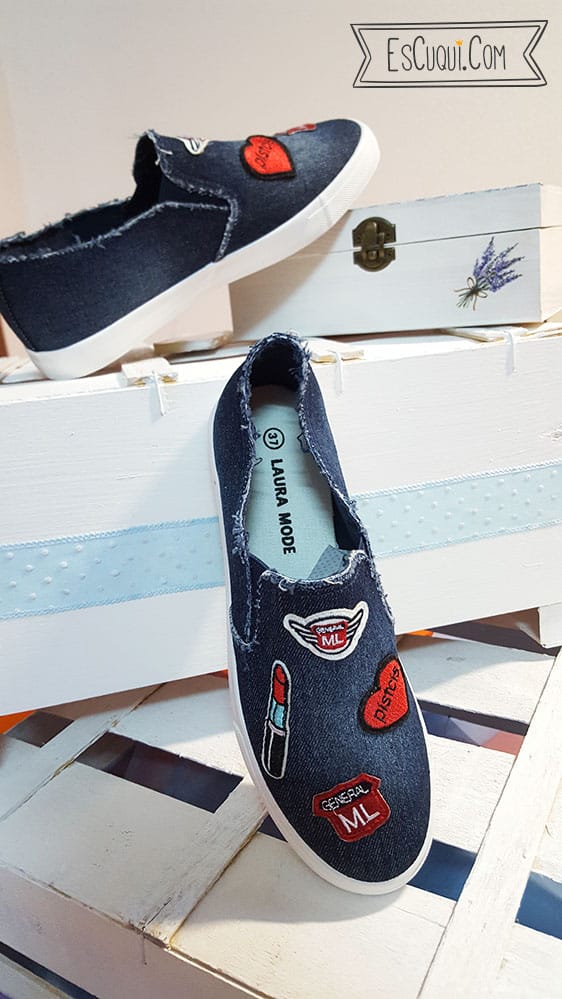 zapatillas vaqueras parches