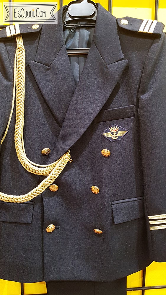 traje almirante comunion marino y dorado