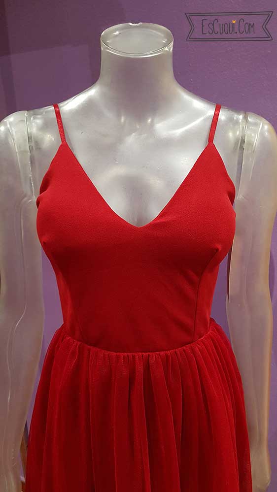 vestido corto vestir tul burdeos