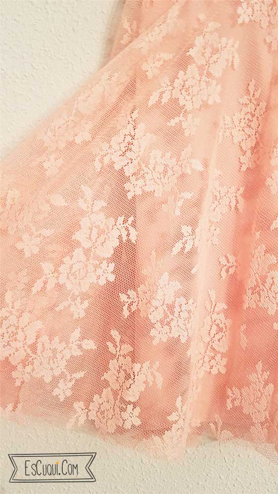 minifalda rosa encaje