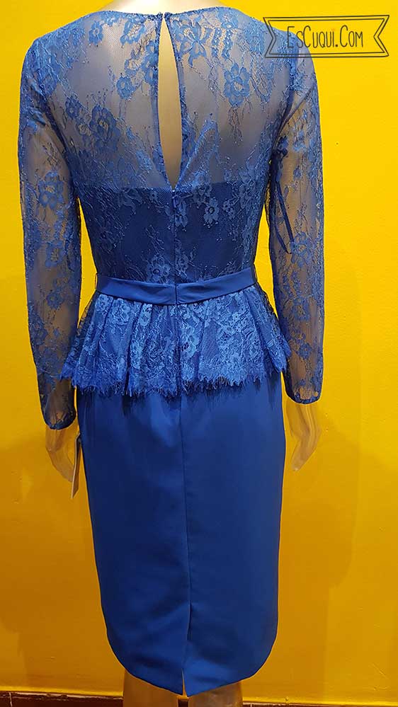 vestido para boda azul mujer