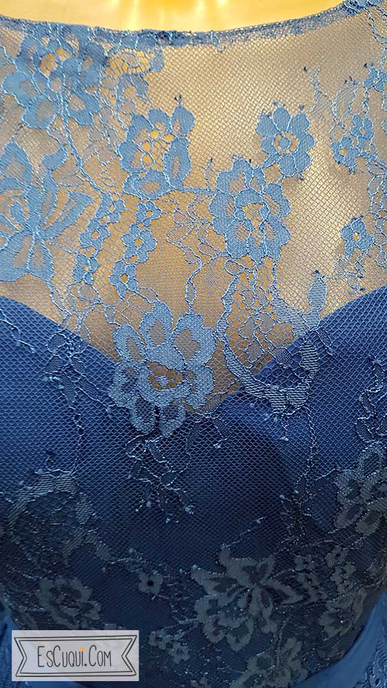 vestido para boda azul mujer