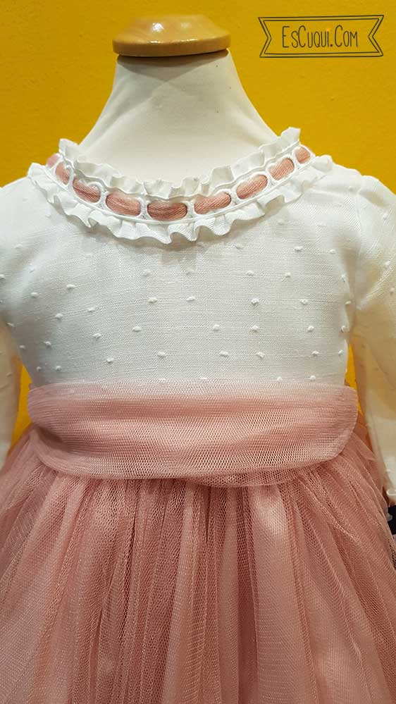 vestido tul rosa vestir ceremonia