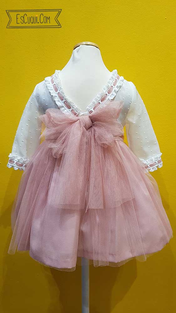 vestido tul rosa vestir ceremonia