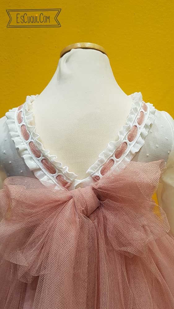 vestido tul rosa vestir ceremonia