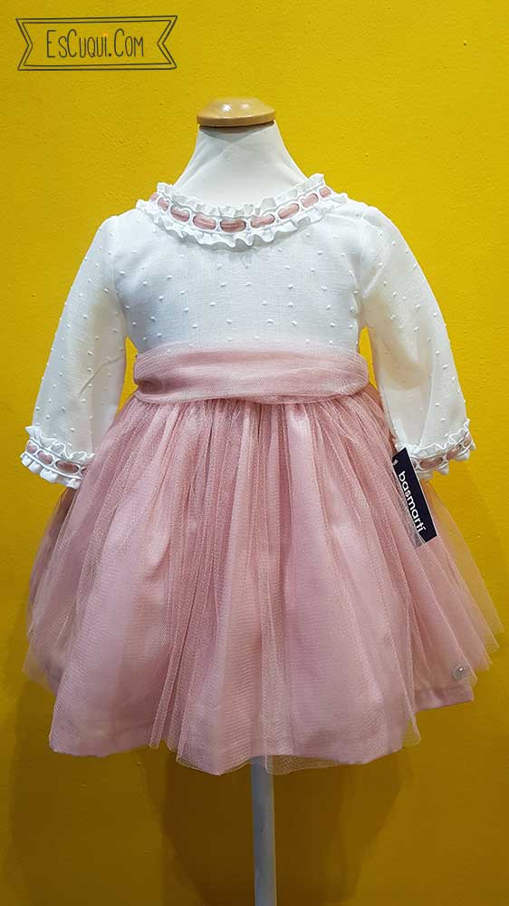 vestido tul rosa vestir ceremonia niña
