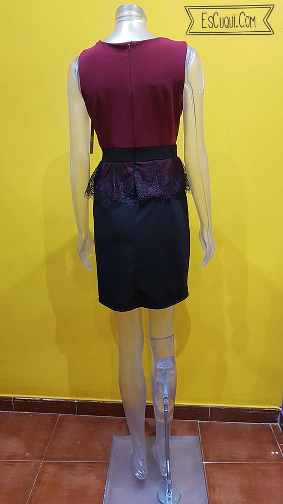 vestido granate vestir corto