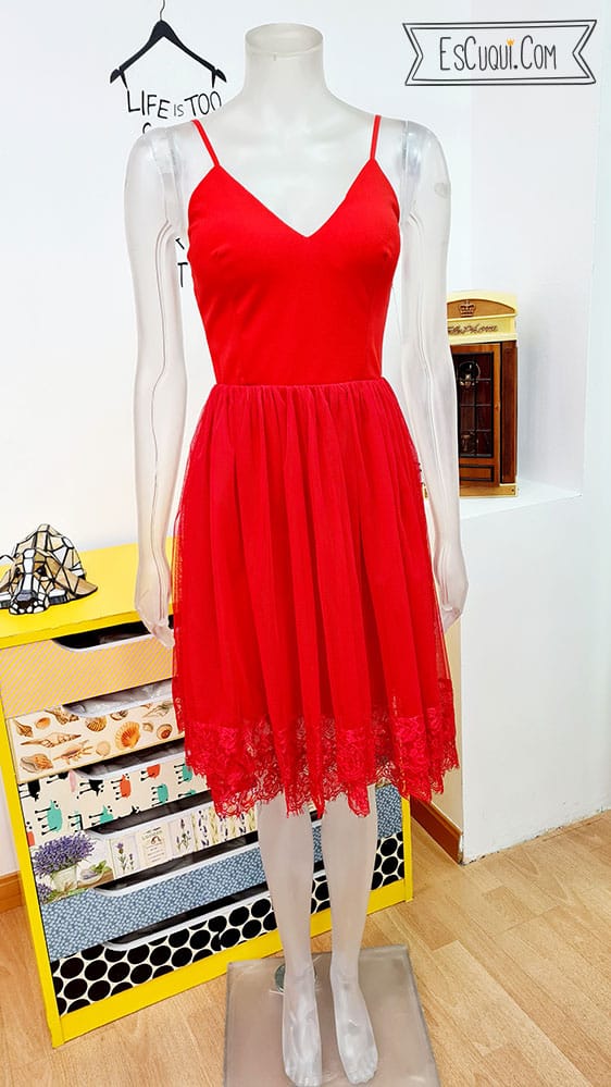 vestido fiesta rojo sexy