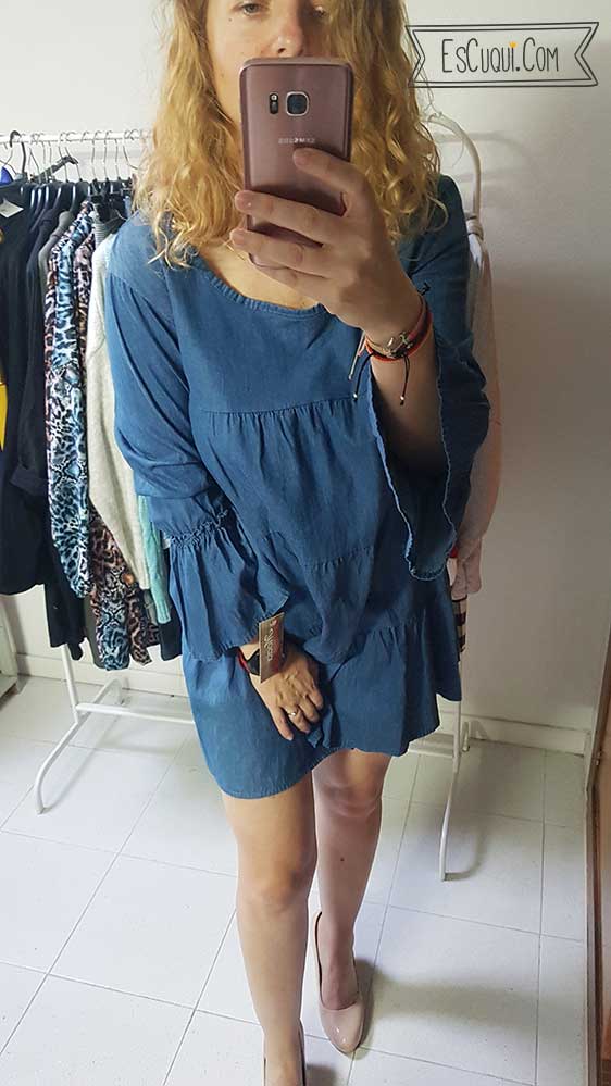 vestido vaquero ancho mujer