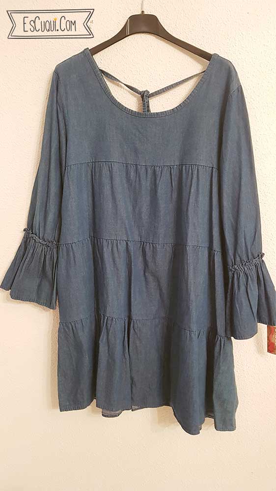 vestido vaquero ancho mujer