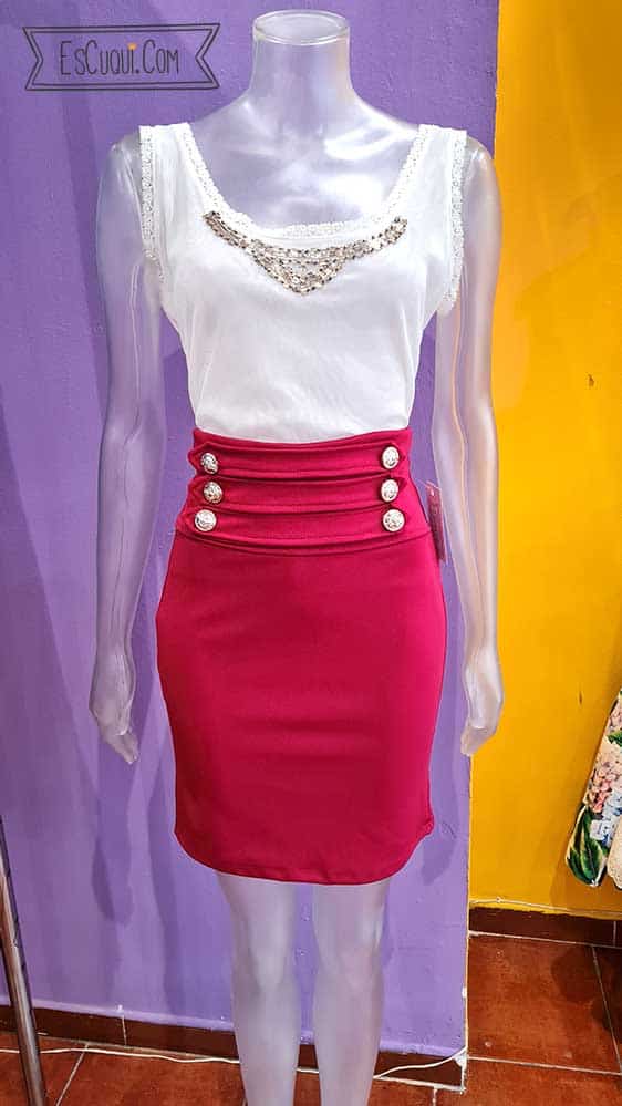 falda lapiz elastica mujer