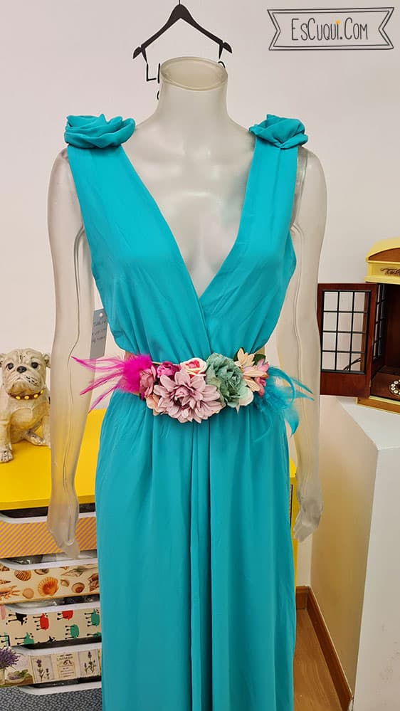 vestido largo gasa eventos