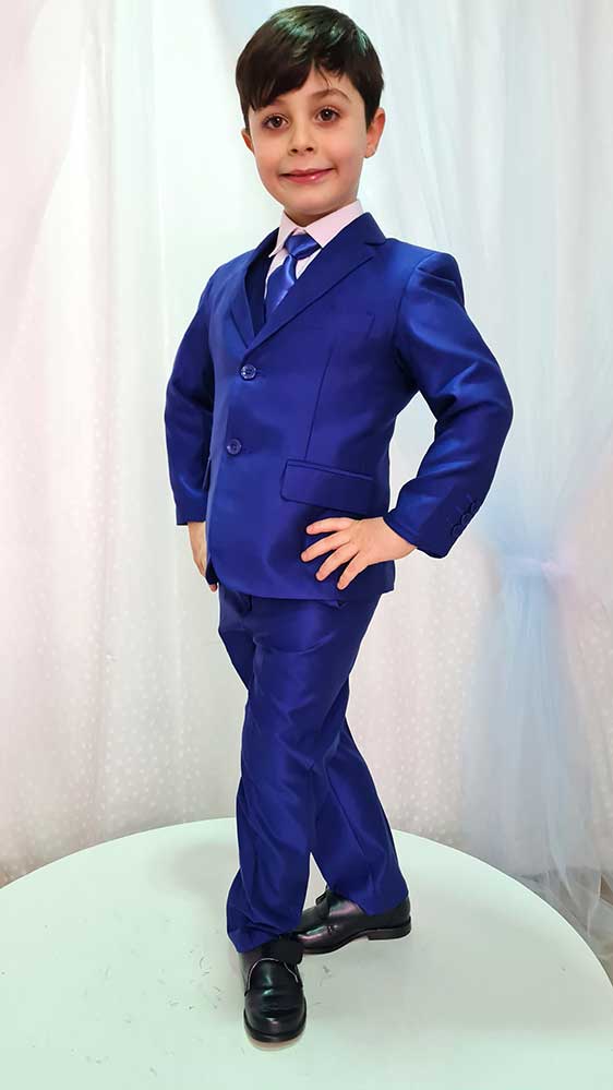 traje vestir niña americana azul