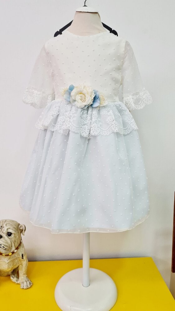 vestido arras celeste azul niña barato