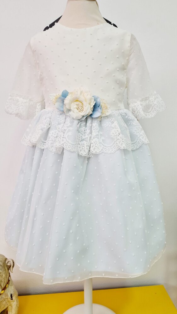 vestido arras celeste azul niña barato