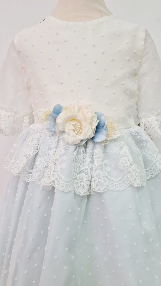 vestido arras celeste azul niña barato