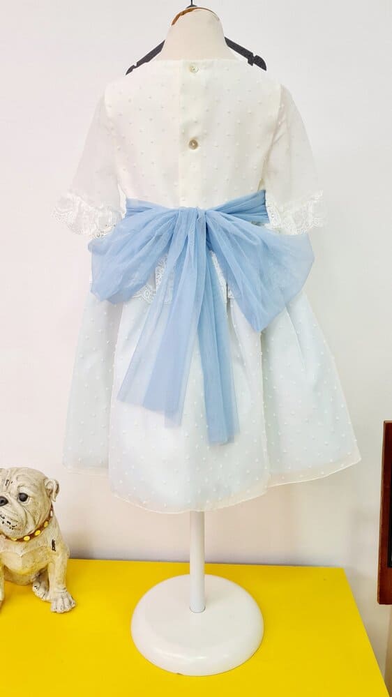 vestido arras celeste azul niña barato