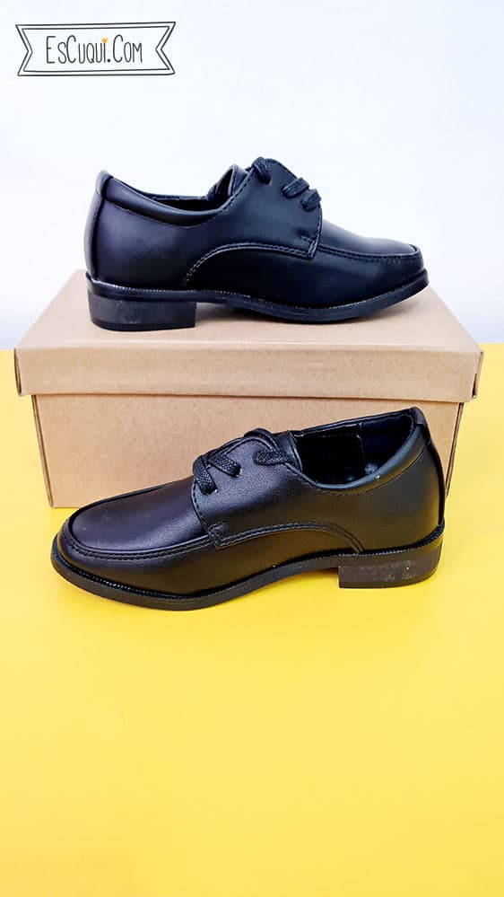 zapatos vestir niño cordones negros