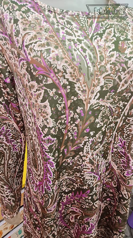 vestido basico suelto estampado