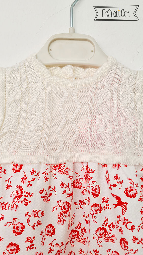 vestido niña bebe flores punto