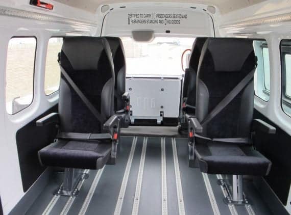 public transport taxi interior